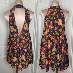 Free People Floral Print Mini Dress Sz S